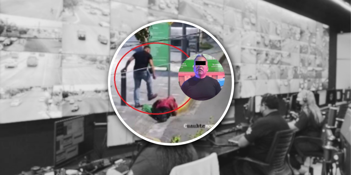 Hombre Agrede a Otro en Monterrey; Cámaras del C4 Facilitan Detención