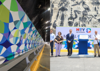 Mural “Ojo De Agua” Transforma El Túnel Basave En Arte Público
