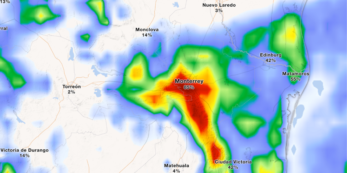 frente frío, lluvias Nuevo León, tormentas eléctricas, Protección Civil