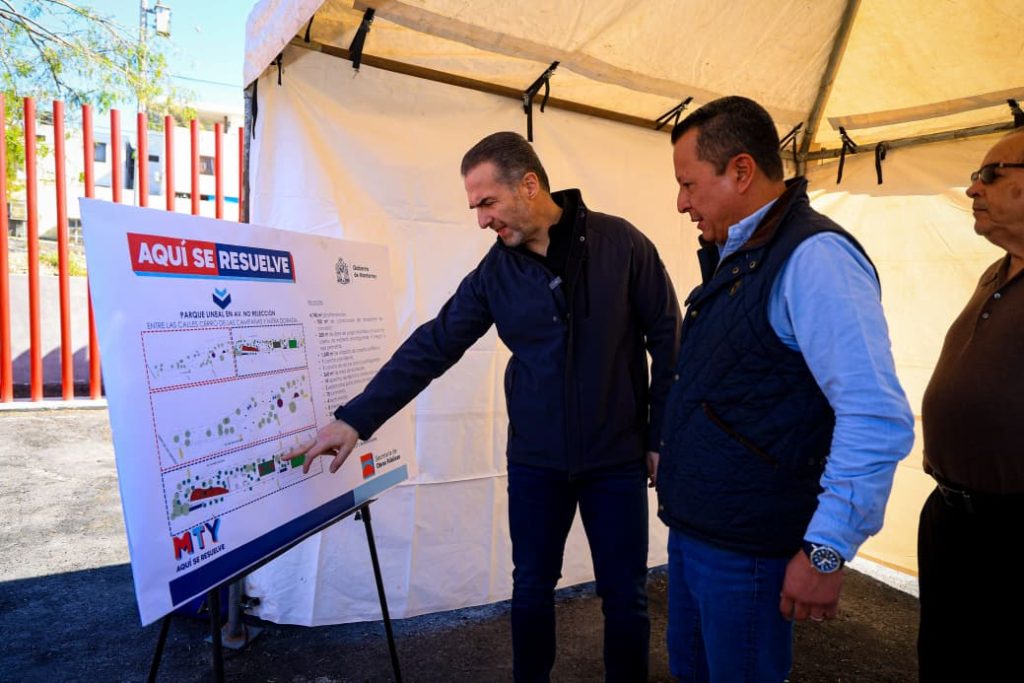 obras-zona-norte-parque-lineal-drenaje-sanitario-Monterrey-inversión-municipal