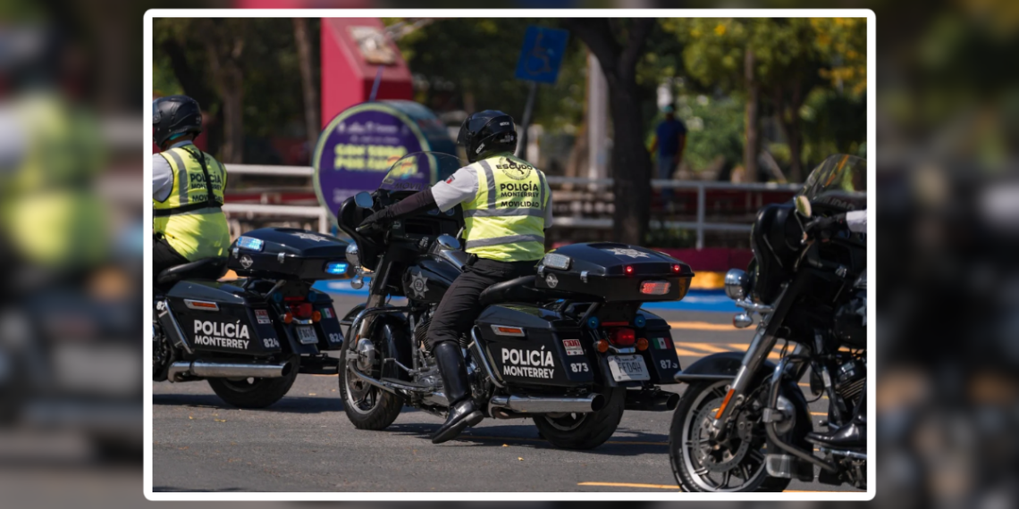 Policía de monterrey, parte del operativo de Semana Santa