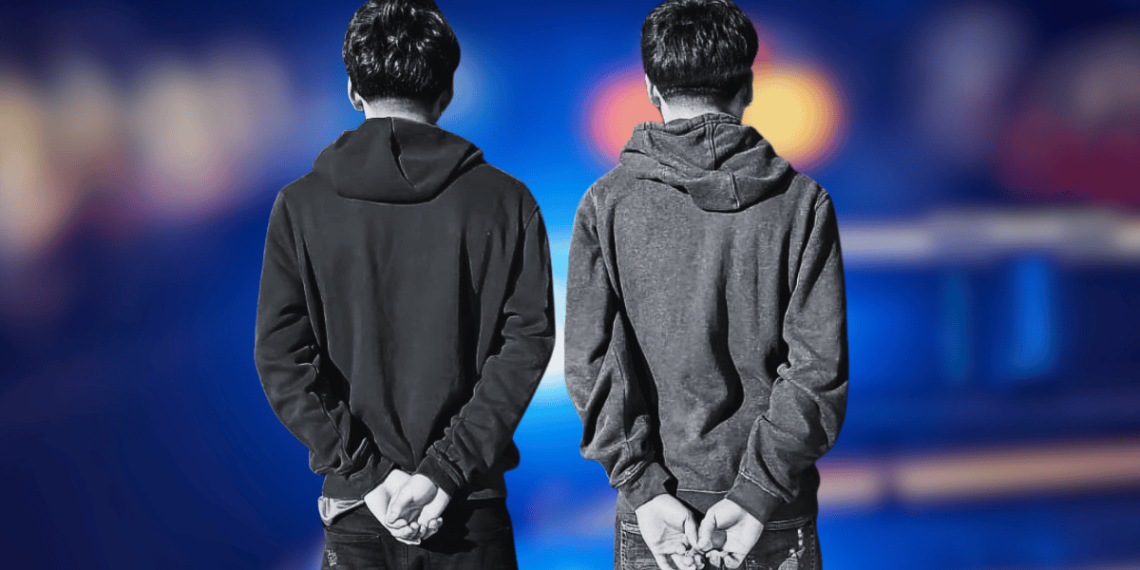 captura de menores con droga gracias a las cámaras del c4 de Monterrey