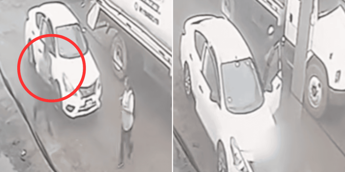 imágenes donde se observa como un hombre ataca en san nicolás a su esposa