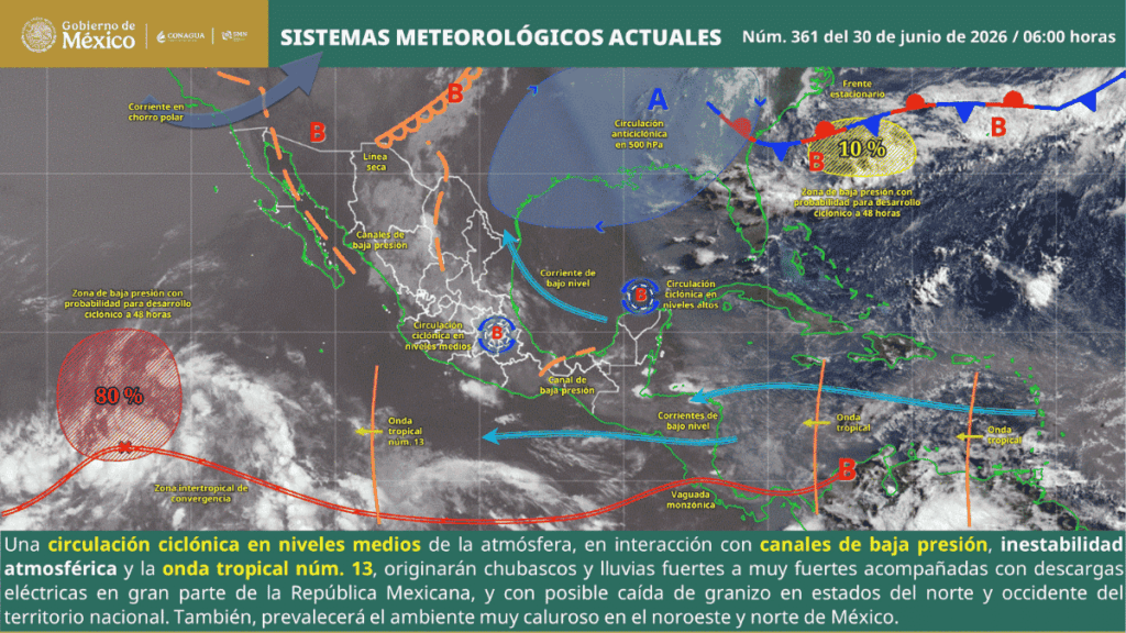 Lluvias intensas en México y las tormenta en los estados